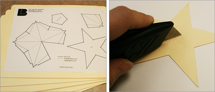how to make a star lantern out of a manila file folder